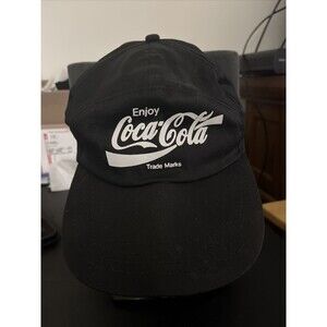 Vintage Coca-Cola Hat Headline Headwear Cardboard Brim 1980s